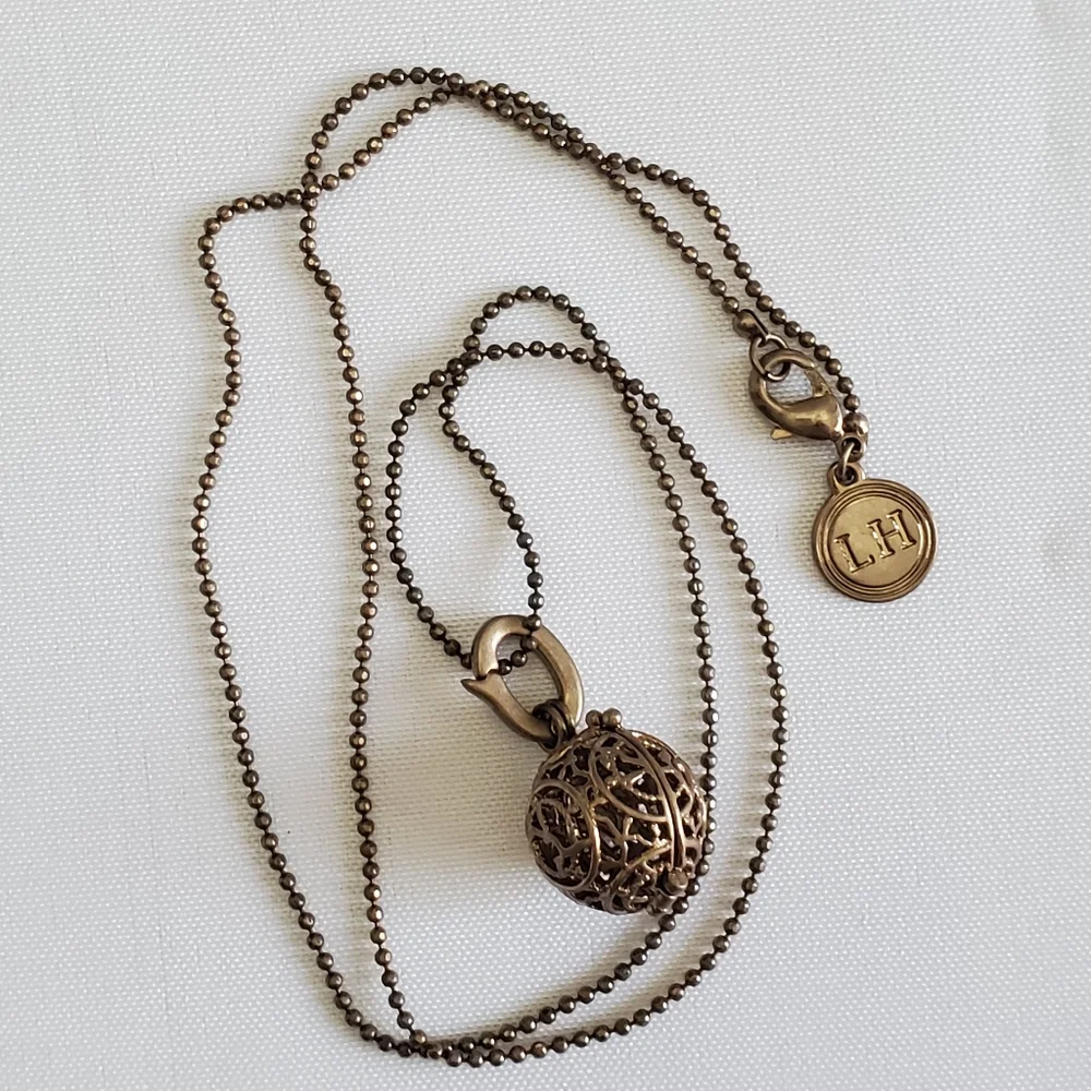 Lisa Hoffman Japanese Agarwood Charm Pendant Necklace 22" - Picture 1 of 8